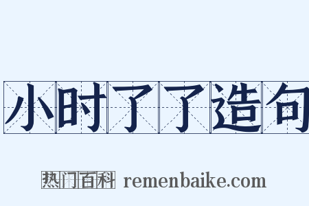 小时了了造句是什么意思的图片